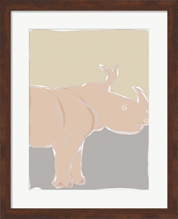 Framed Pastel Zoo I Print