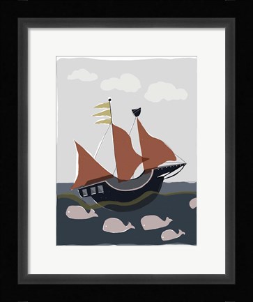 Framed Oceans Ahoy II Print