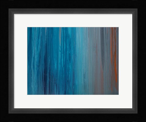 Framed Drenched in Teal II Print