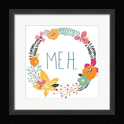 Framed Snarky Florals IX Print