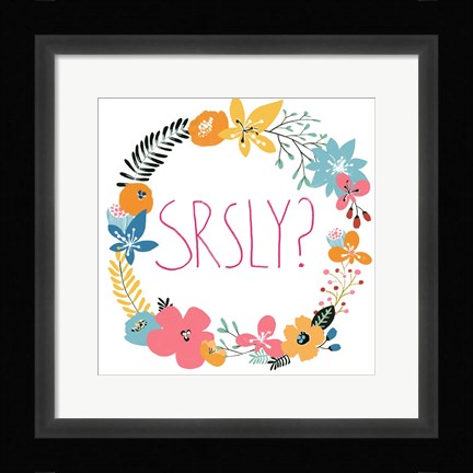 Framed Snarky Florals XI Print