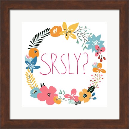 Framed Snarky Florals XI Print