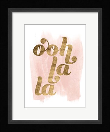 Framed La Vie in Pink I Print