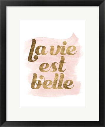 Framed La Vie in Pink III Print
