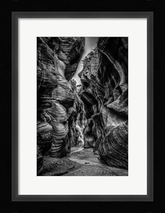 Framed Slot Canyon Utah 8 Black &amp; White Print