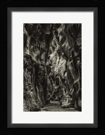 Framed Slot Canyon Utah 10 Sepia Print
