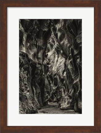 Framed Slot Canyon Utah 10 Sepia Print
