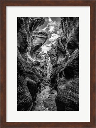 Framed Slot Canyon Utah 11 Black &amp; White Print