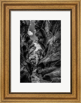 Framed Slot Canyon Utah 12 Black &amp; White Print