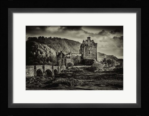Framed Fairytale Castle Sepia Print