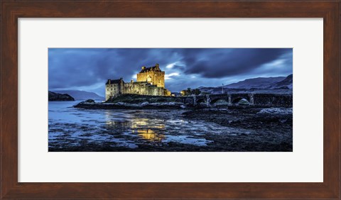 Framed Fairytale Castle Twilight Panorama 2 Print