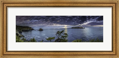 Framed Cape Flattery Island Sunset Print