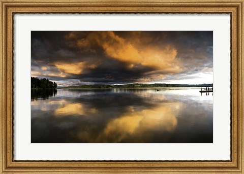 Framed Sunset Mt Helan Print