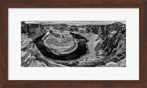 Framed Horshoe Bend Black &amp; White Print