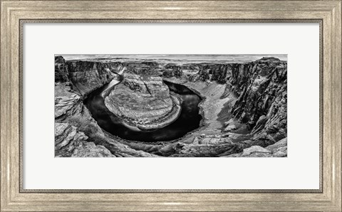 Framed Horshoe Bend Black &amp; White Print
