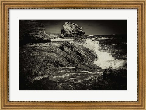 Framed Corona Coast 2 Sepia Print