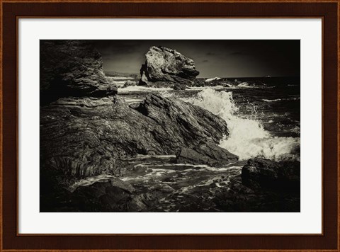 Framed Corona Coast 2 Sepia Print