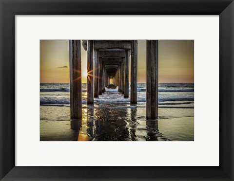 Framed Cali Pier 3 Print