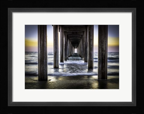 Framed Cali Pier Sunset Print