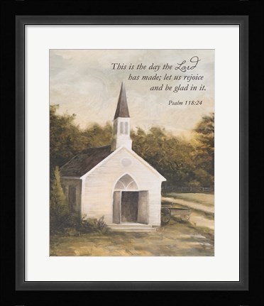 Framed Let Us Rejoice Church Print