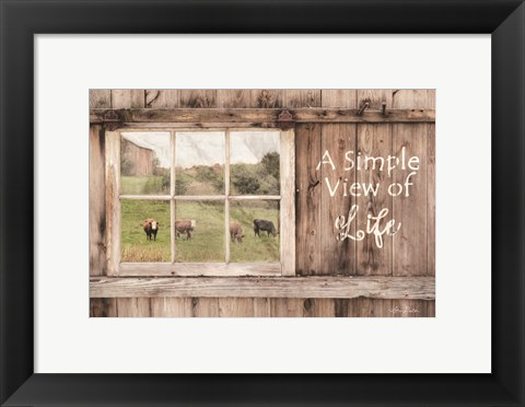 Framed Simple View of Life Print
