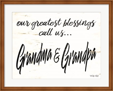 Framed Grandma &amp; Grandpa Print