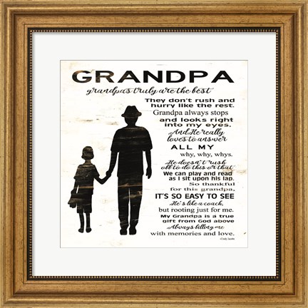 Framed My Grandpa is the Best Print
