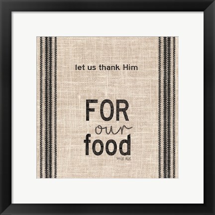 Framed Let Us Thank Him Print