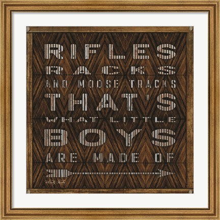 Framed Rifle Racks in Moose Tracks Print