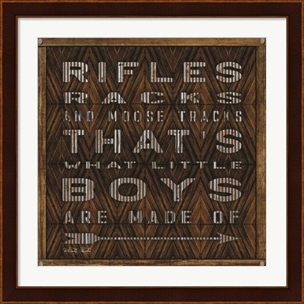 Framed Rifle Racks in Moose Tracks Print