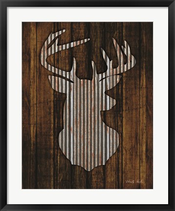 Framed Deer Head I Print