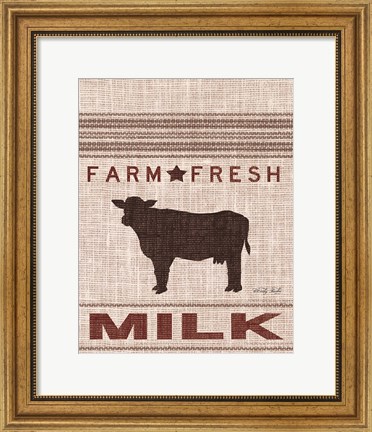 Framed Grain Sack Milk Print