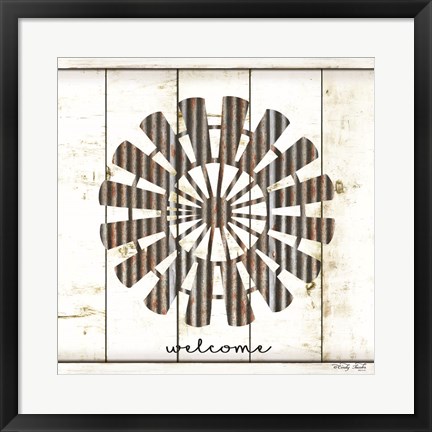 Framed Windmill Welcome Print