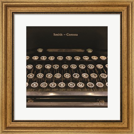 Framed Smith Corona Typewriter Print
