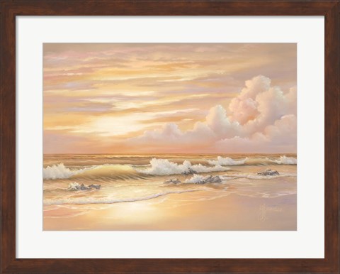 Framed Bright Sunset with Dunes Print