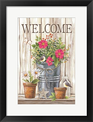 Framed Welcome Spring Flowers Print