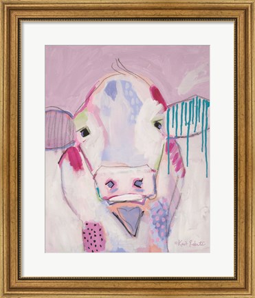 Framed Moo Series:  Camille Print