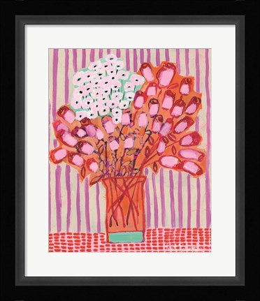 Framed Roses are Pink Print