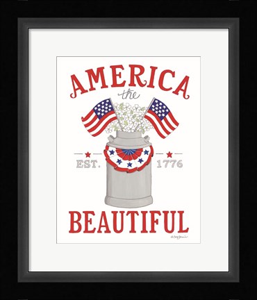 Framed America the Beautiful Print