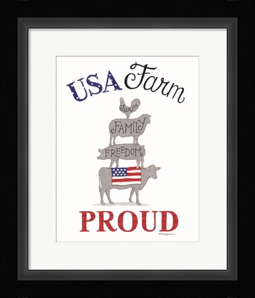 Framed USA Farm Proud Print