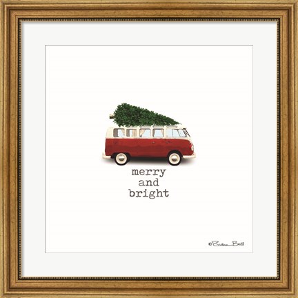 Framed Merry And Bright Christmas Print