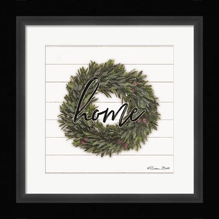 Framed Home Wreath Print