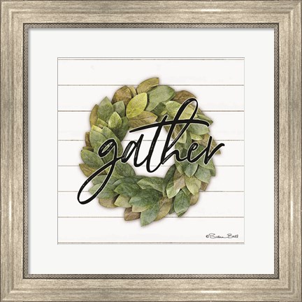 Framed Gather Wreath Print