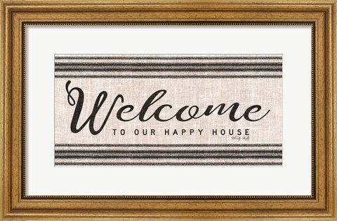 Framed Welcome to Our Happy Place Print