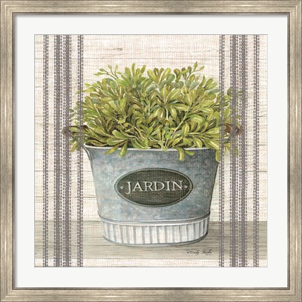 Framed Galvanized Jardin Print