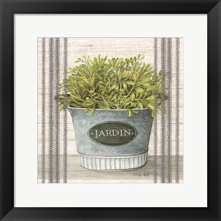 Framed Galvanized Jardin Print