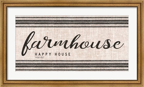 Framed Farmhouse Happy House Print