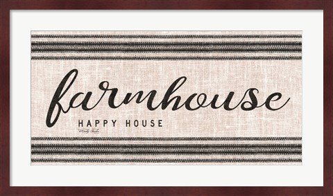 Framed Farmhouse Happy House Print