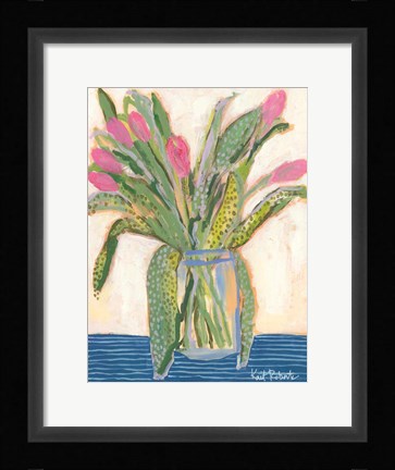 Framed Tulips for Maxine I Print