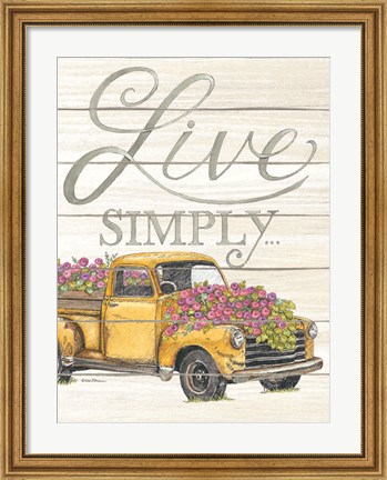 Framed Live Simply Print